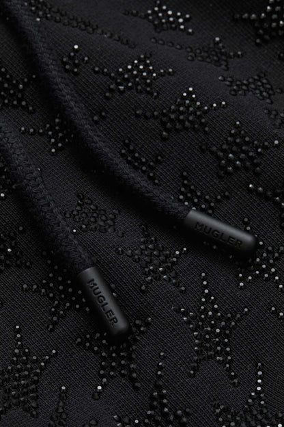 Mugler H&M Rhinestone-Embellished Hoodie (Mens) Black