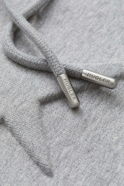 Mugler H&M Star-Motif Hoodie (Mens) Light Gray Melange