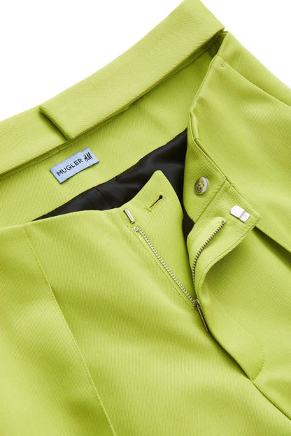 Mugler H&M Wool Cut-Out Pants (Mens) Acid Green