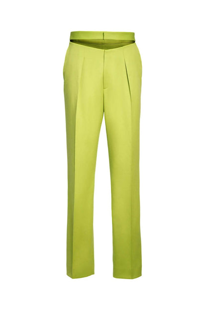 Mugler H&M Wool Cut-Out Pants (Mens) Acid Green