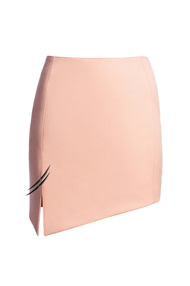 Mugler H&M Wool Mini Skirt Antique Pink