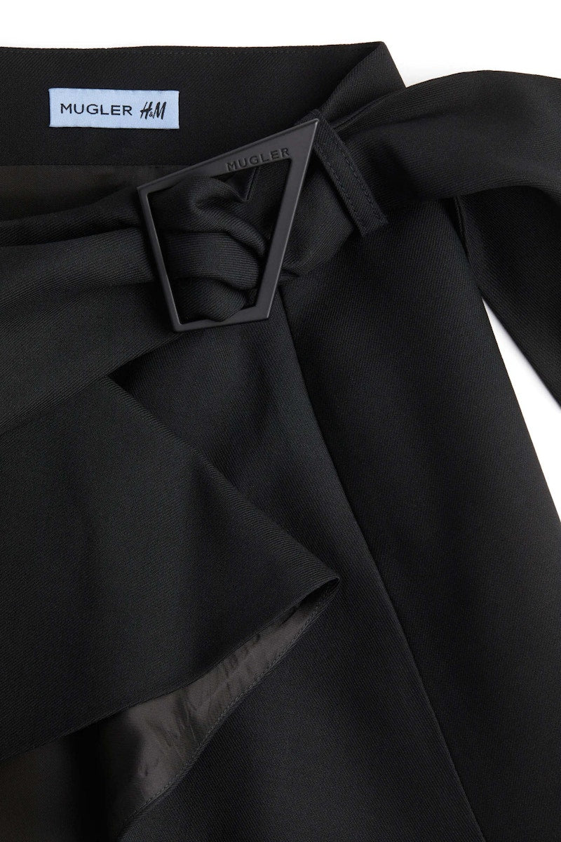 Mugler H&M Wool Mini Skirt Black