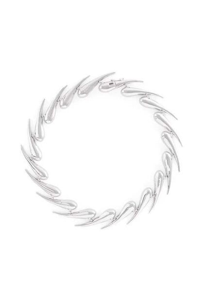 Mugler H&M Chunky Metal Necklace Silver-colored