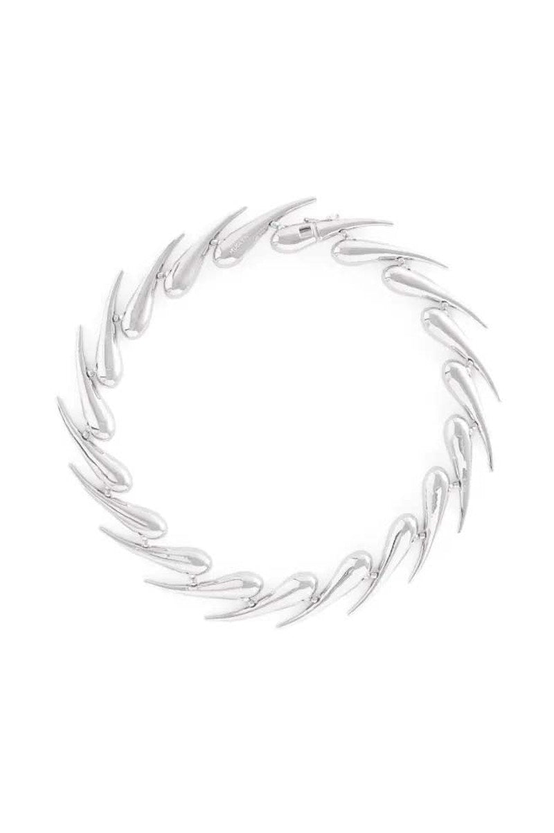 Mugler H&M Chunky Metal Necklace Silver-colored