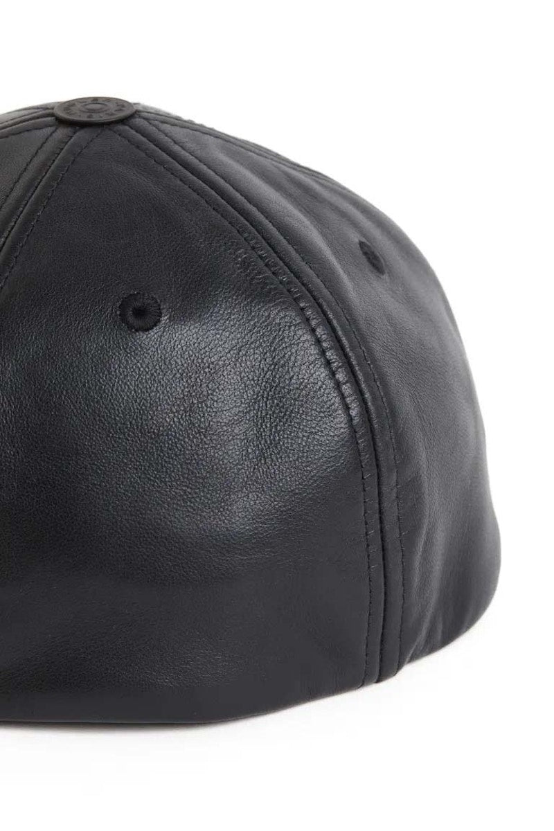 Mugler H&M Leather Baseball Cap Black