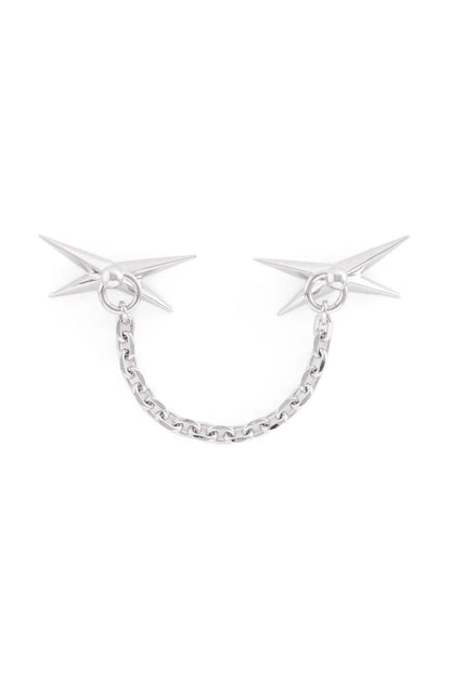 Mugler H&M Star-Motif Double Brooch Silver