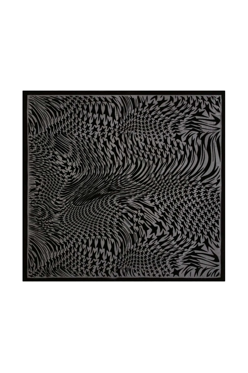 Mugler H&M Swirling-Star Silk-Blend Scarf Black