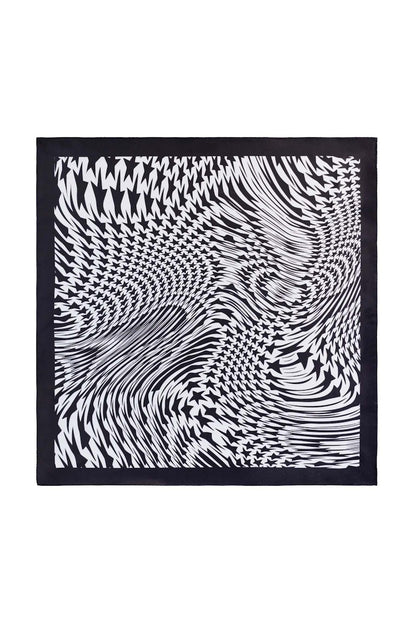 Mugler H&M Swirling-Star Silk Scarf White/Patterned
