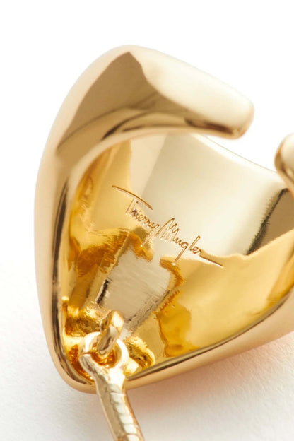 Mugler H&M Teardrop Cocktail Ring Gold-colored