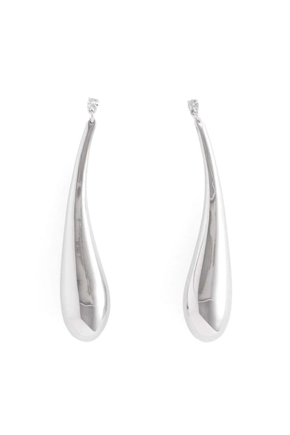 Mugler H&M Teardrop Earrings Silver-colored