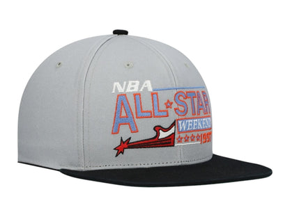 NBA 1997 All-Star Game Gray Hardwood Classics Wordmark Snapback Hat Grey