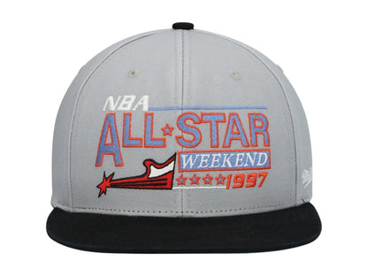NBA 1997 All-Star Game Gray Hardwood Classics Wordmark Snapback Hat Grey