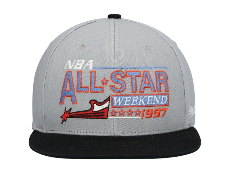NBA 1997 All-Star Game Gray Hardwood Classics Wordmark Snapback Hat Grey