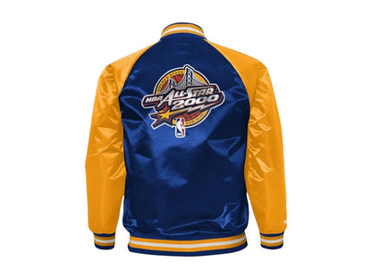 NBA 2000 All-Star Game Satin Lightweight Raglan Full-Snap Jacket Navy