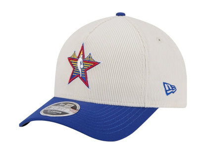 NBA 2025 All-Star Game New Era Big Star Corduroy A-Frame 9Forty Adjustable Hat White