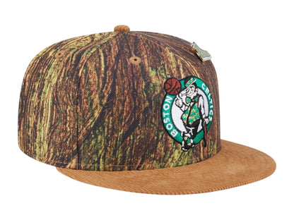 NBA Boston Celtics New Era Camo Victory Grove Forest Sneaker Pin 9Fifty Snapback Hat Camo