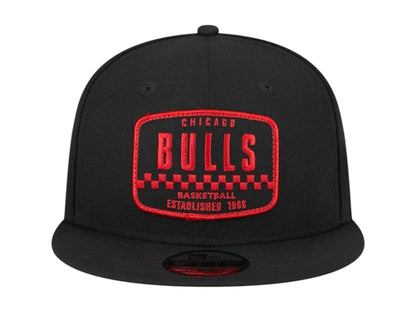 NBA Chicago Bulls New Era Rally Drive Finish Line Patch 9Fifty Snapback Hat Black