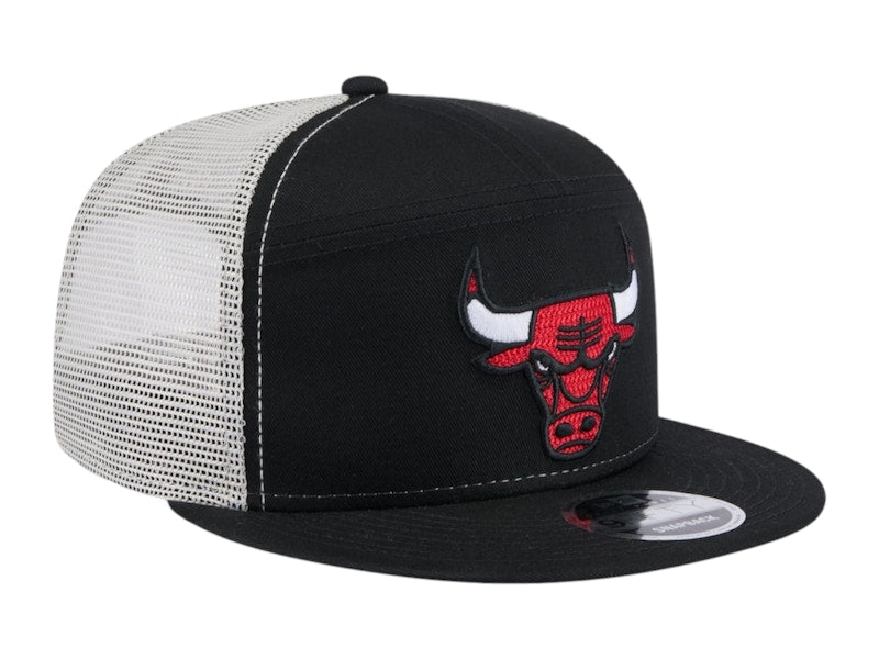 NBA Chicago Bulls New Era Victory Grove Split Panel 9Fifty Snapback Hat Black