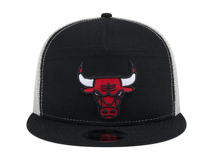 NBA Chicago Bulls New Era Victory Grove Split Panel 9Fifty Snapback Hat Black