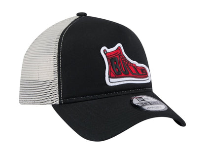 NBA Chicago Bulls New Era Victory Grove Vintage Sneaker Trucker 9Forty Adjustable Hat Black