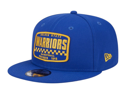 NBA Golden State Warriors New Era Rally Drive Finish Line Patch 9Fifty Snapback Hat Royal Blue