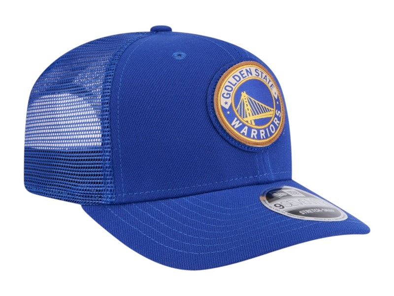 NBA Golden State Warriors New Era Victory Grove Circle Patch 9Seventy Adjustable Hat Blue