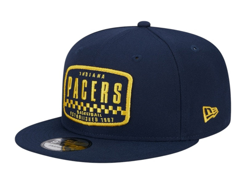 NBA Indiana Pacers New Era Rally Drive Finish Line Patch 9Fifty Snapback Hat Navy