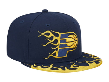 NBA Indiana Pacers New Era Rally Drive Flames 9Fifty Snapback Hat Navy
