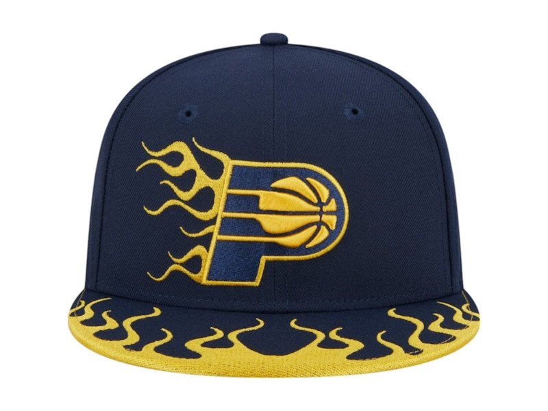 NBA Indiana Pacers New Era Rally Drive Flames 9Fifty Snapback Hat Navy