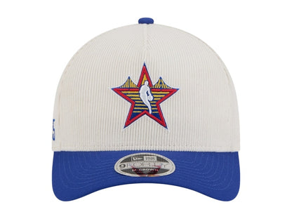 NBA Kids 2025 All-Star Game New Era Big Star Corduroy 9Forty Adjustable Hat Cream/Blue