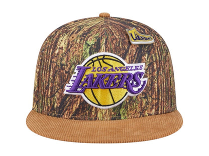 NBA Los Angeles Lakers New Era Camo Victory Grove Forest Sneaker Pin 9Fifty Snapback Hat Camo