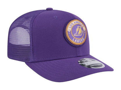 NBA Los Angeles Lakers New Era Victory Grove Circle Patch 9Seventy Adjustable Hat Purple