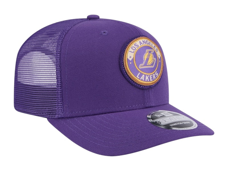NBA Los Angeles Lakers New Era Victory Grove Circle Patch 9Seventy Adjustable Hat Purple