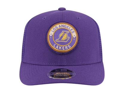 NBA Los Angeles Lakers New Era Victory Grove Circle Patch 9Seventy Adjustable Hat Purple