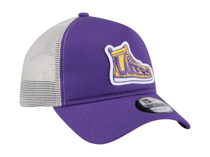 NBA Los Angeles Lakers New Era Victory Grove Vintage Sneaker Trucker 9Forty Adjustable Hat Purple