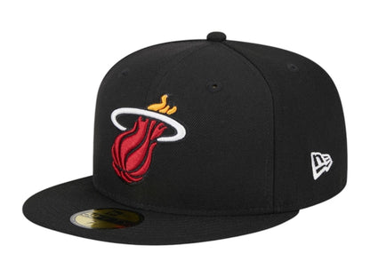 NBA Miami Heat New Era Rally Drive Side Patch 59Fifty Fitted Hat Black