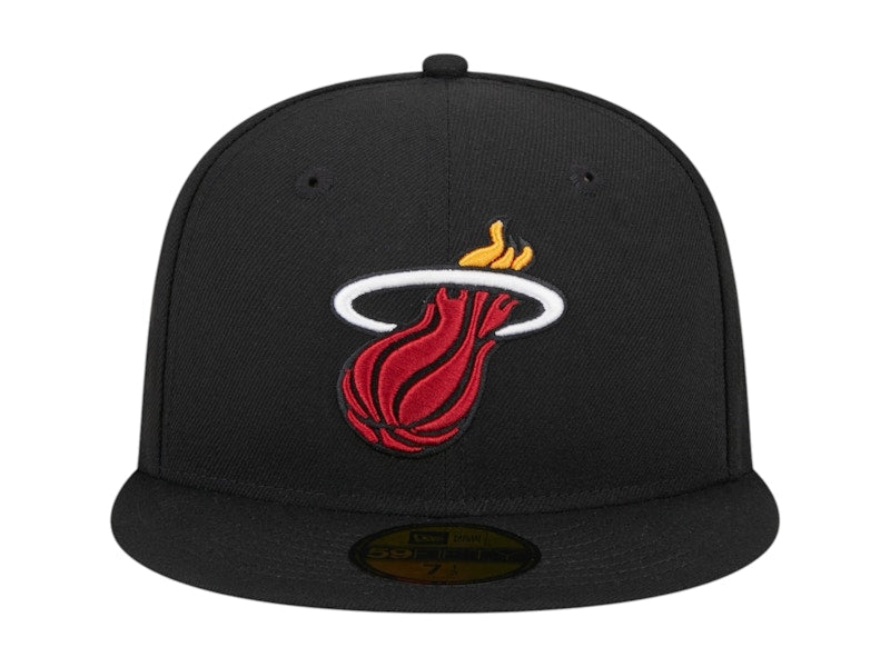 NBA Miami Heat New Era Rally Drive Side Patch 59Fifty Fitted Hat Black
