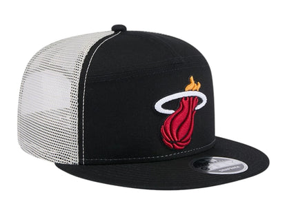 NBA Miami Heat New Era Victory Grove Split Panel 9Fifty Snapback Hat Black