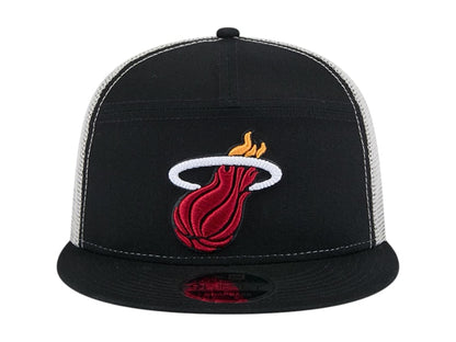 NBA Miami Heat New Era Victory Grove Split Panel 9Fifty Snapback Hat Black