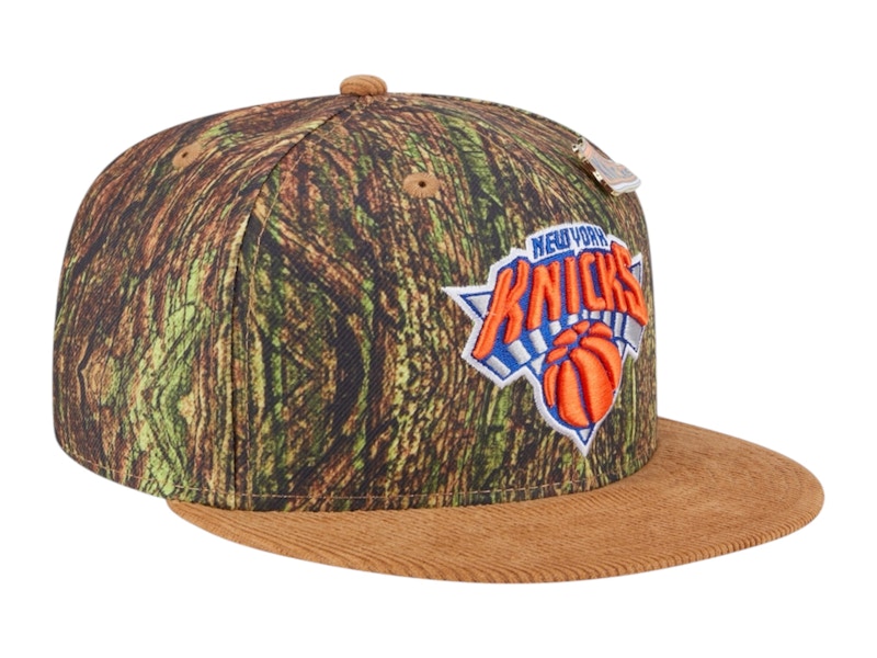 NBA New York Knicks New Era Camo Victory Grove Forest Sneaker Pin 9Fifty Snapback Hat Camo