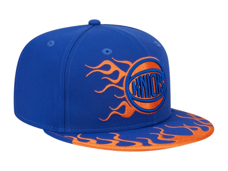 NBA New York Knicks New Era Rally Drive Flames 9Fifty Snapback Hat Blue