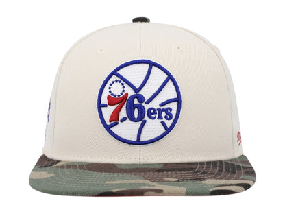NBA Philadelphia 76Ers Hardwood Classics 1976 All-Star Game Off Camo Fitted Hat Cream