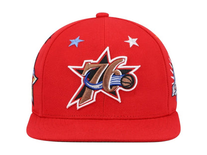 NBA Philadelphia 76Ers Hardwood Classics 1997 All-Star Weekend Top Star Snapback Hat Red