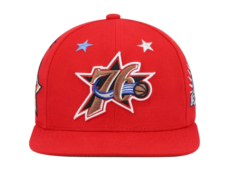 NBA Philadelphia 76Ers Hardwood Classics 1997 All-Star Weekend Top Star Snapback Hat Red