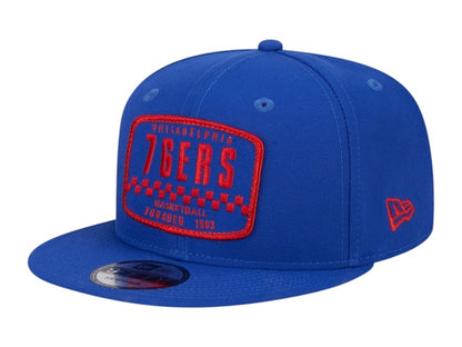NBA Philadelphia 76Ers New Era Rally Drive Finish Line Patch 9Fifty Snapback Hat Royal Blue