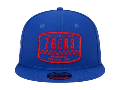 NBA Philadelphia 76Ers New Era Rally Drive Finish Line Patch 9Fifty Snapback Hat Royal Blue