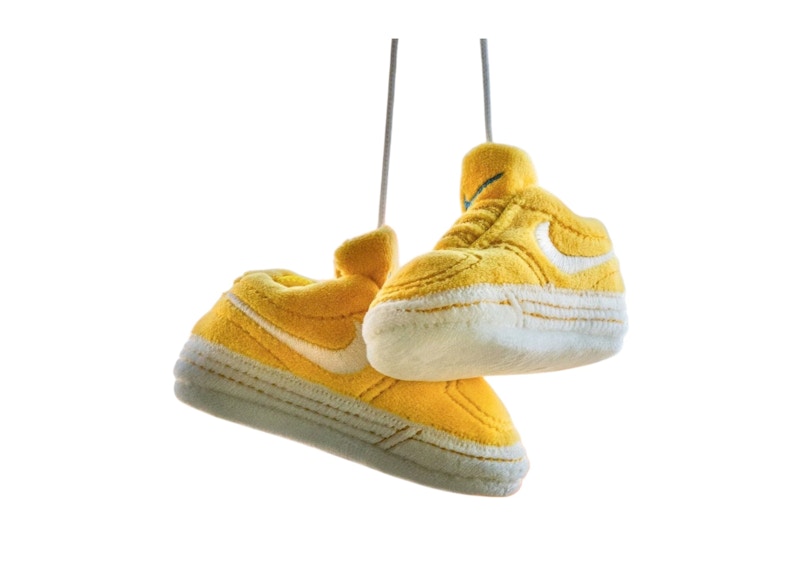 NBA Phoenix Suns Devin Booker SGA Gold Leaf Rearview Mirror Fuzzy Hanging Shoes