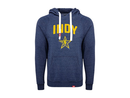 NBA Sportiqe 2024 All-Star Game Chenille Olsen Tri-Blend Pullover Hoodie Navy