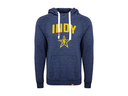 NBA Sportiqe 2024 All-Star Game Chenille Olsen Tri-Blend Pullover Hoodie Navy
