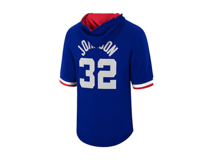 NBA Western Conference Magic Johnson 1985 All-Star Game Name & Number Short Sleeve Hoodie Royal Blue